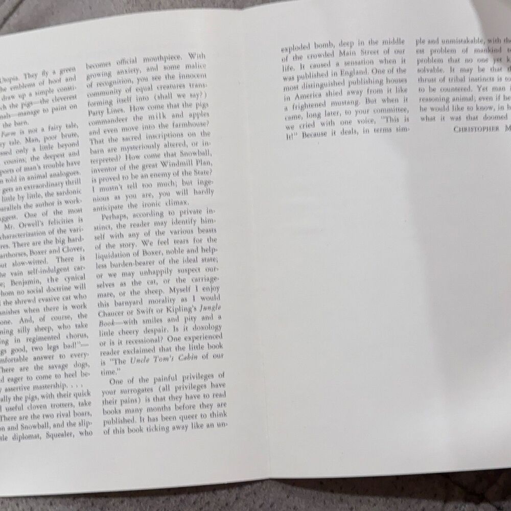 Animal Farm George Orwell 1946 1st Edition book of month HC DJ Harcourt Brace - Picture 14 of 16